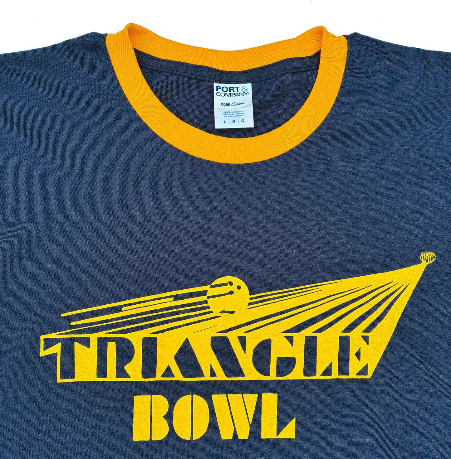 Triangle Bowl Retro Style Ringer Shirt